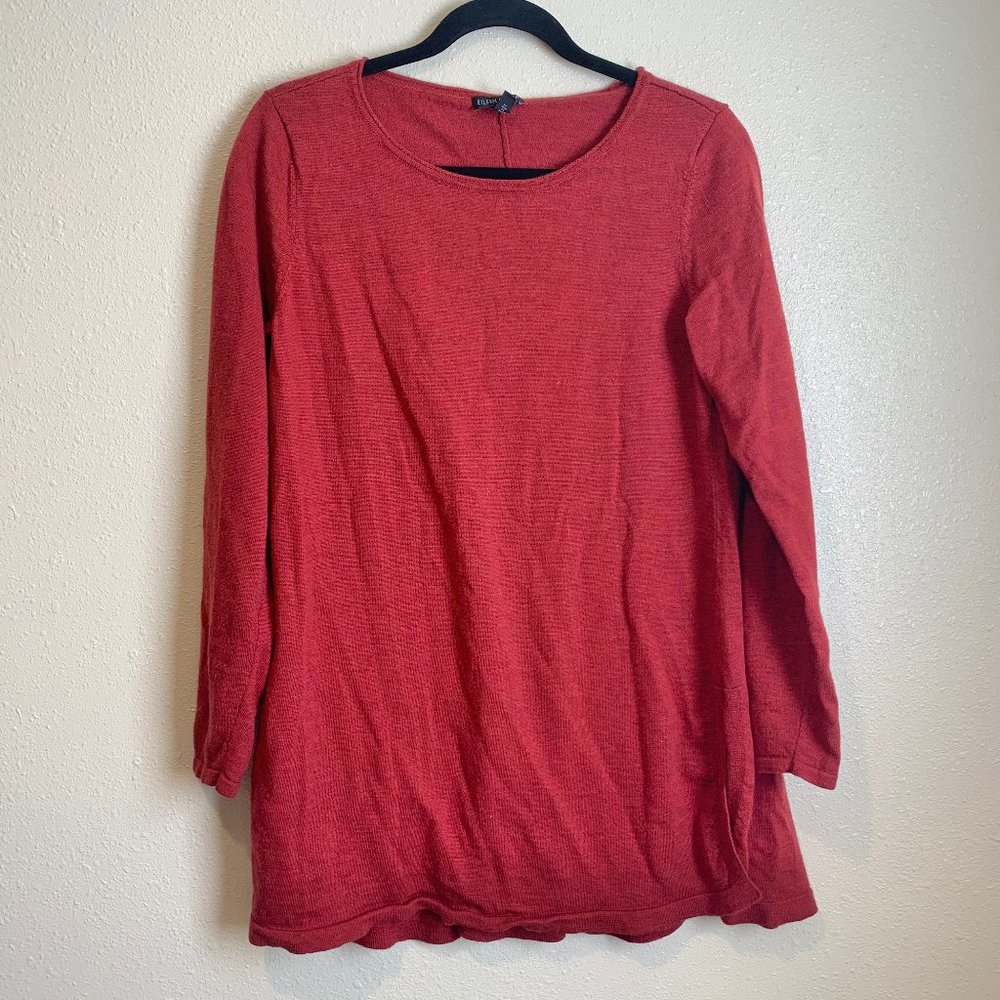 Eileen Fisher 100% Merino Wool Tunic Top